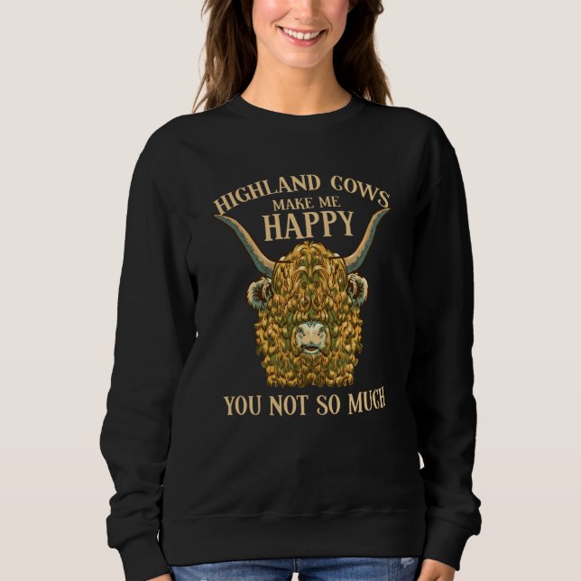 Scottish Highland Cows Make Me Happy  1 T Shirt (Framsida)