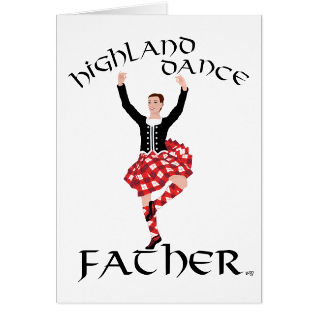 Scottish Highland Dance Far Hälsningskort (Framsidan)