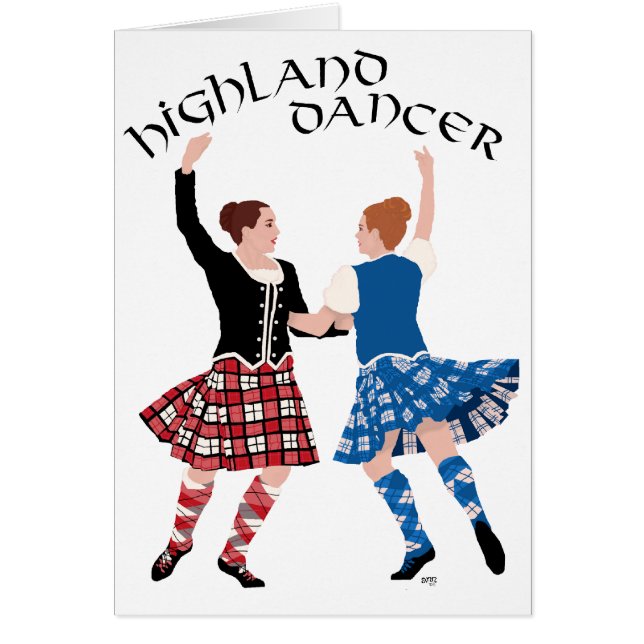Scottish Highland Dance Reel Hälsningskort (Framsidan)