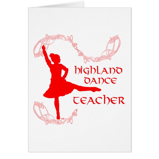 Scottish Highland Dance Teacher Hälsningskort (Framsidan)