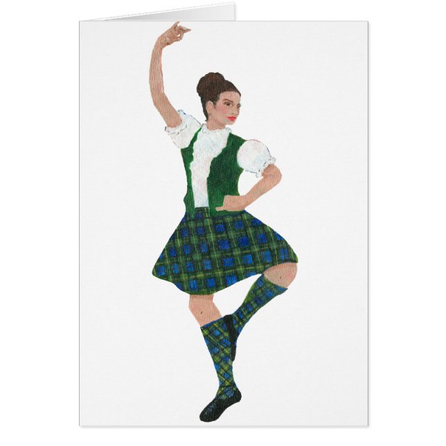 Scottish Highland Dancer Campbell Hälsningskort (Framsidan)