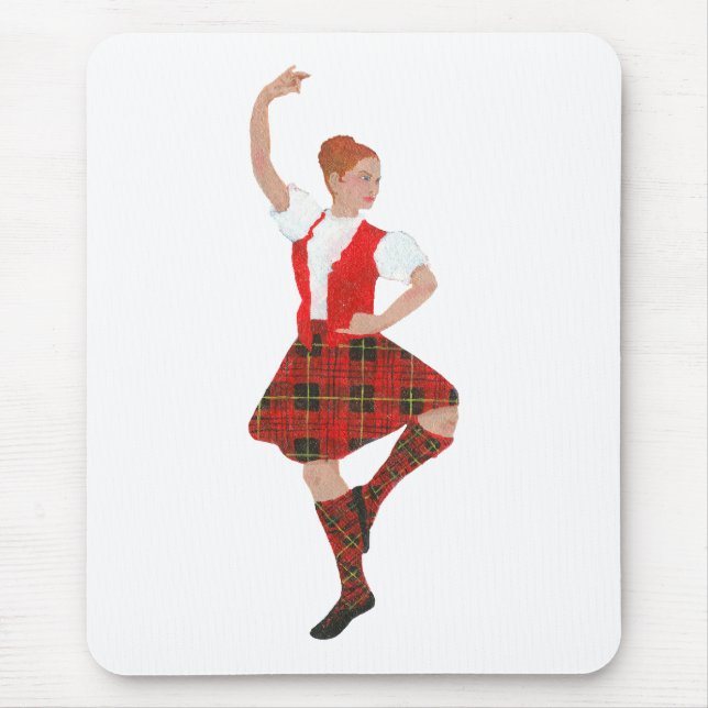 Scottish Highland Dancer Erskine Tartan Musmatta (Framsidan)