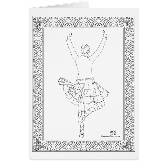 Scottish Highland Dancer Hälsningskort (Framsidan)