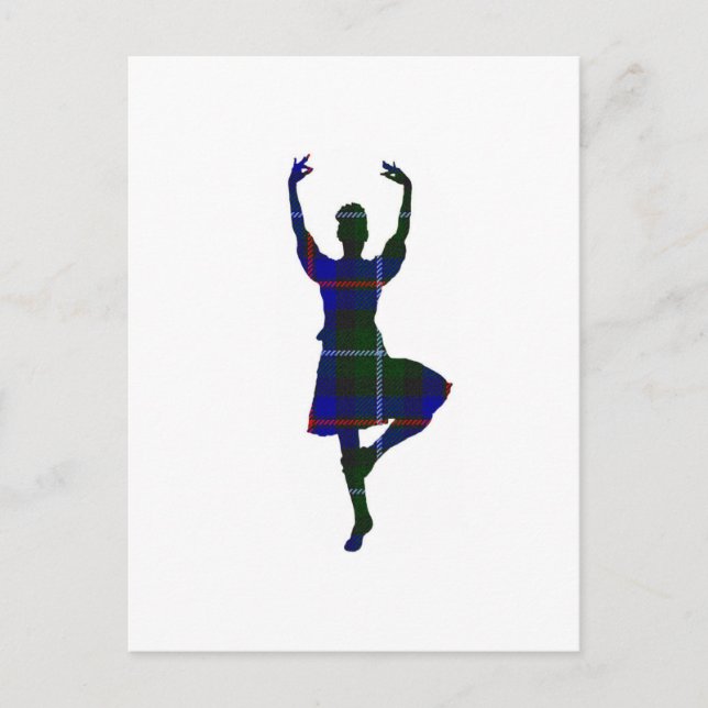 Scottish Highland Dancer Vykort (Framsida)