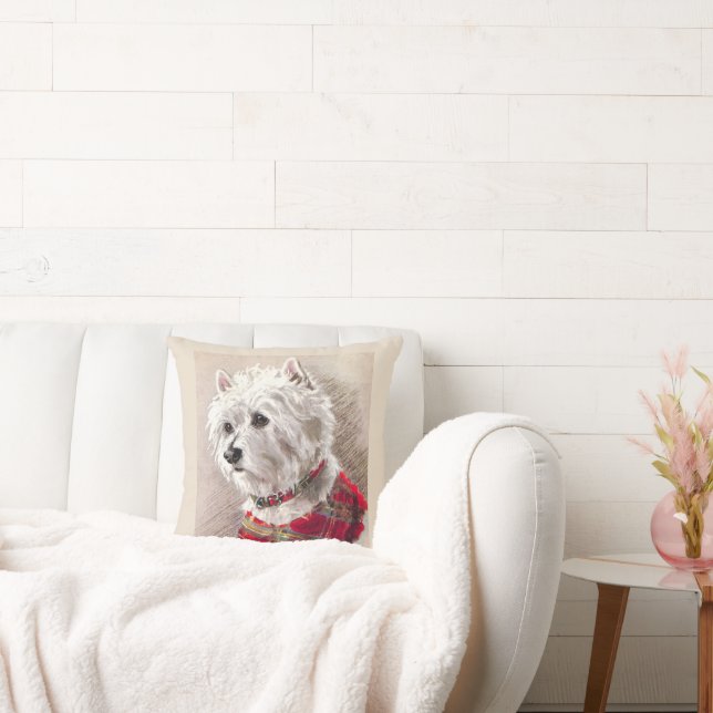 Scottish Highland White Westie Hund Kudde (Soffa)