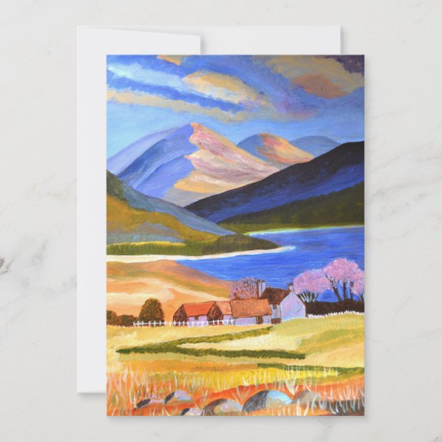 Scottish Highlands 2 Helgdag Card Julkort (Framsida)