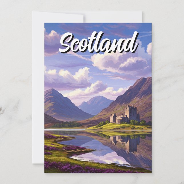 Scottish Highlands Castle Travel Julkort (Framsida)