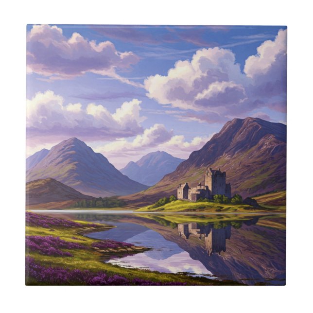 Scottish Highlands Castle Travel Kakelplatta (Framsidan)