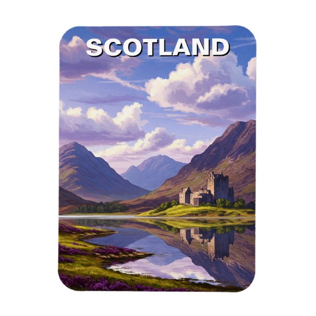 Scottish Highlands Castle Travel Magnet (Vertikal)