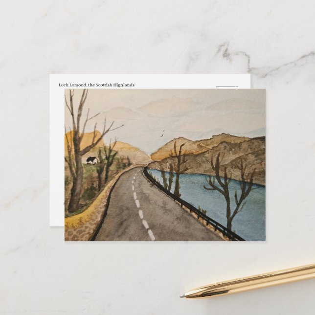 Scottish Highlands Postcard Vykort (Fram/Back In Situ)