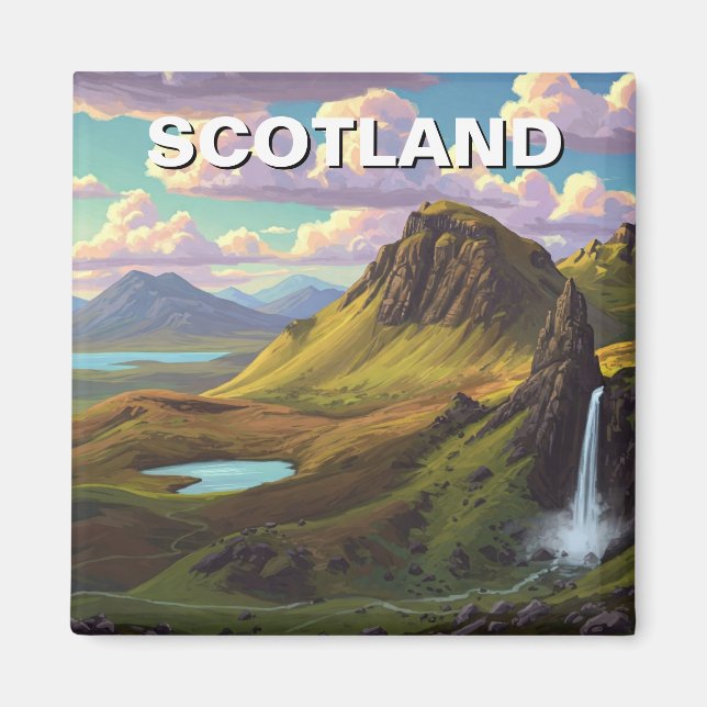 Scottish Highlands Travel Magnet (Framsidan)