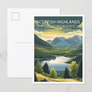 Scottish Highlands United Kingdom Travel Vykort