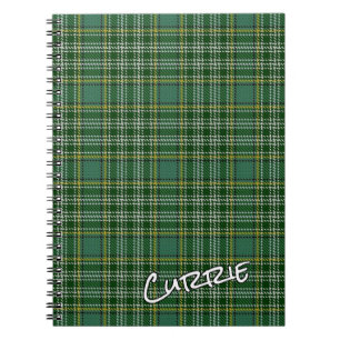Scottish Honor Klan Currie Tartan Anteckningsbok