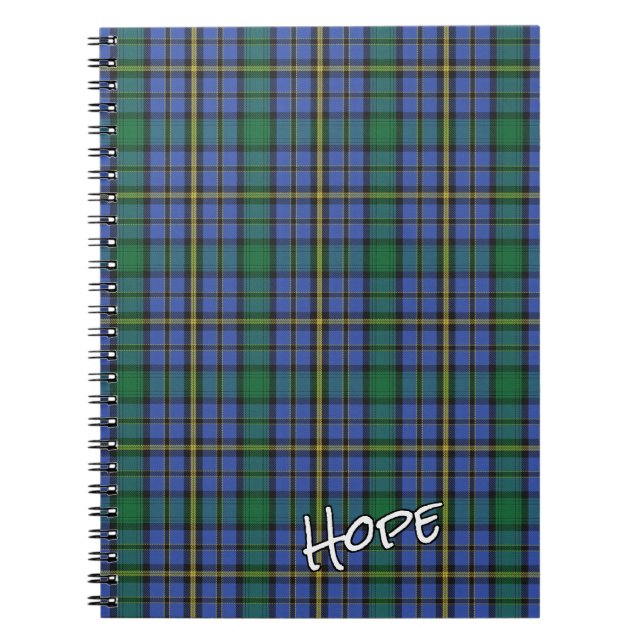 Scottish Honor Klan Hope Tartan Anteckningsbok (Framsidan)