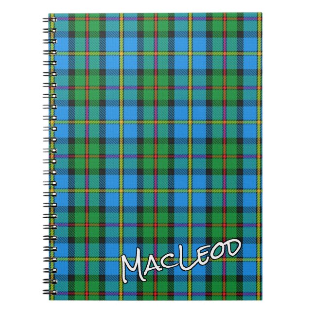 Scottish Honor Klan MacLeod of Harris Tartan Anteckningsbok (Framsidan)