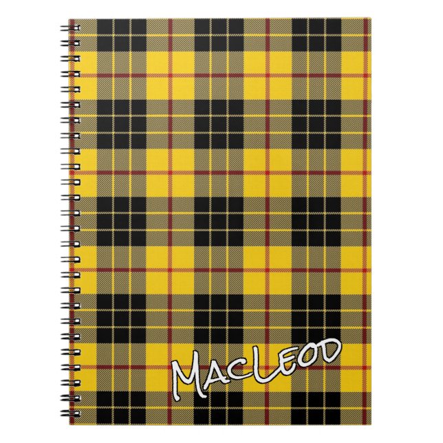 Scottish Honor Klan MacLeod of Lewis Tartan Anteckningsbok (Framsidan)