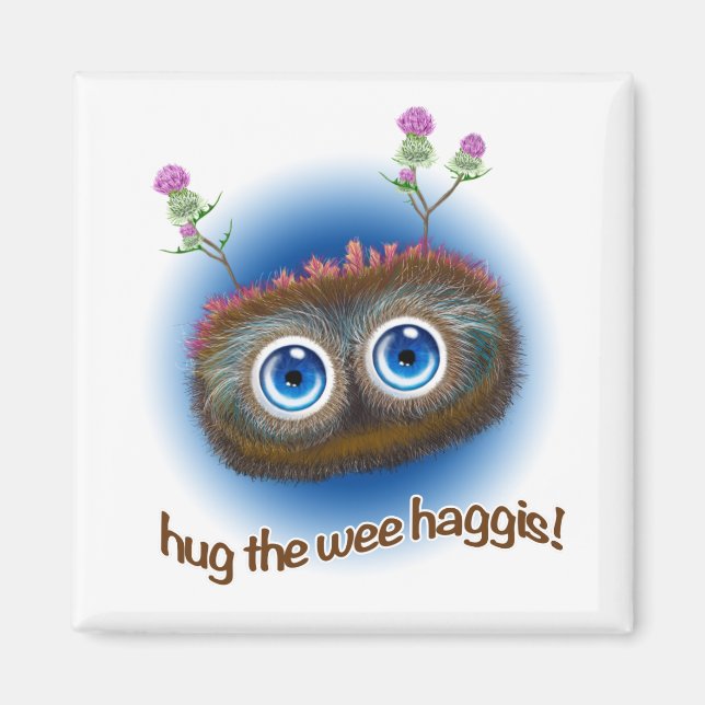 Scottish "Hoots Toots Haggis" Magnet (Framsidan)