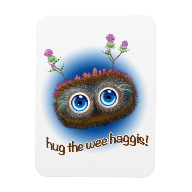 Scottish "Hoots Toots Haggis" Magnet (Vertikal)