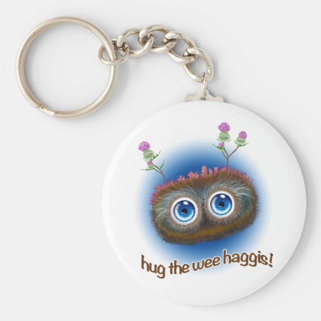 Scottish "Hoots Toots Haggis" Nyckelring (Framsidan)