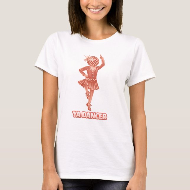 Scottish humour funny ya dancer mirror ball t shirt (Framsida)