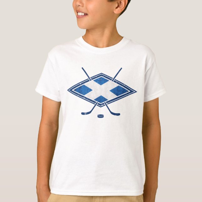 Scottish Ice Hockey Flagga T Shirt (Framsida)