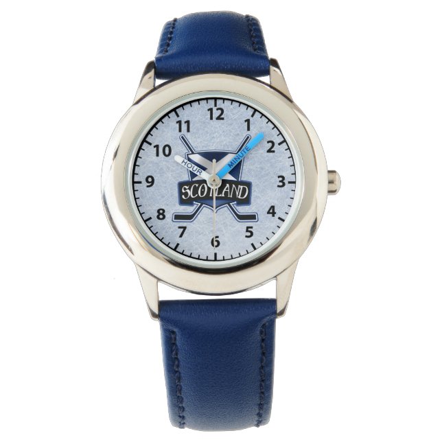Scottish Ice Hockey Shield Logotyp Wrist Watch Armbandsur (Framsida)