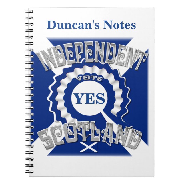 Scottish Independence Anteckningsbok (Framsidan)