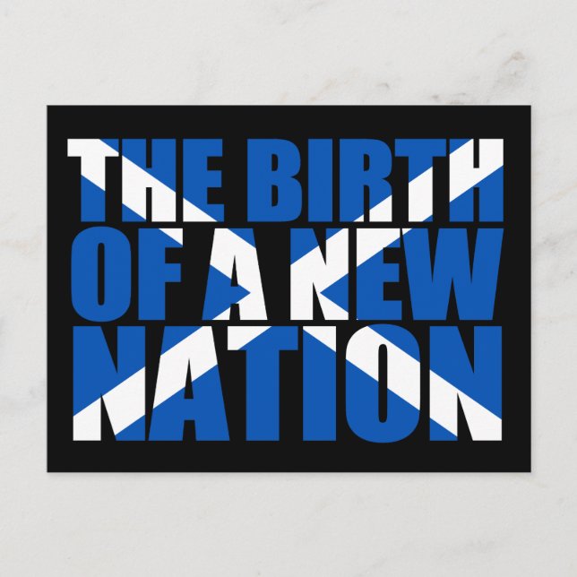 Scottish Independence: Birth of a new nation, Vykort (Framsida)
