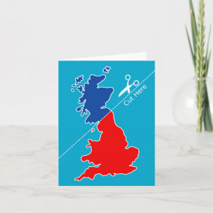 Scottish Independence, "Klipp här" karta Kort