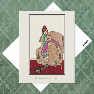 Scottish Jacka Cat Gerda Wegener Mode Vykort