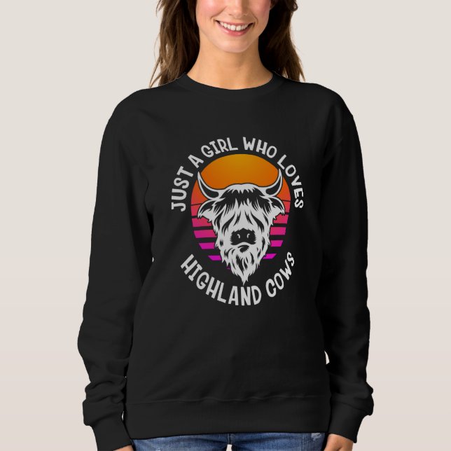 Scottish Just A Girl Who Loves Highland Cows T Shirt (Framsida)