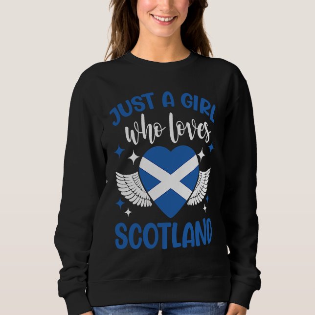 Scottish  Just A Girl Who Loves Scotland T Shirt (Framsida)