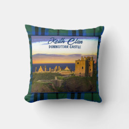 Scottish Keith Klan Dunnottar Castle Tartan Kudde