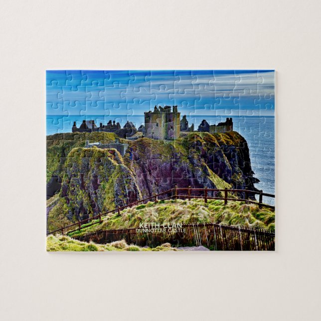 Scottish Keith Klans Dunnottar Castle Photo Pussel (Horisontell)