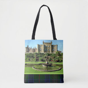 Scottish Kennedy Klan Culzean Castle & Tartan Tote Tygkasse
