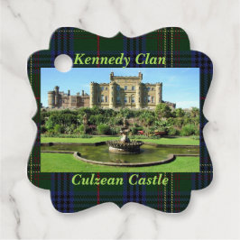 Scottish Kennedy Klans Culzean Castle Tartan Gåvor Etiketter