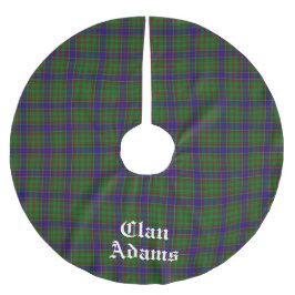 Scottish Klan Adams Tartan Anpassningsbar Julgransmatta Borstad Polyester