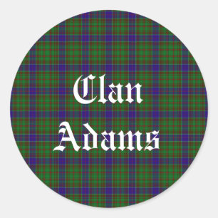 Scottish Klan Adams Tartan Runt Klistermärke