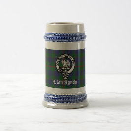 Scottish Klan Agnew Vapensköld & Tartan Anpassning Sejdel