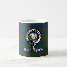 Scottish Klan Agnew Vapensköld & Tartan Kaffemugg