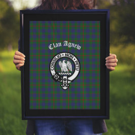 Scottish Klan Agnew Vapensköld & Tartan Poster