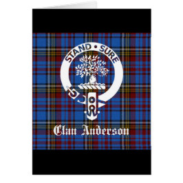 Scottish Klan Andersson Vapensköld & Tartan Hälsningskort