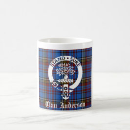 Scottish Klan Andersson Vapensköld & Tartan Kaffemugg