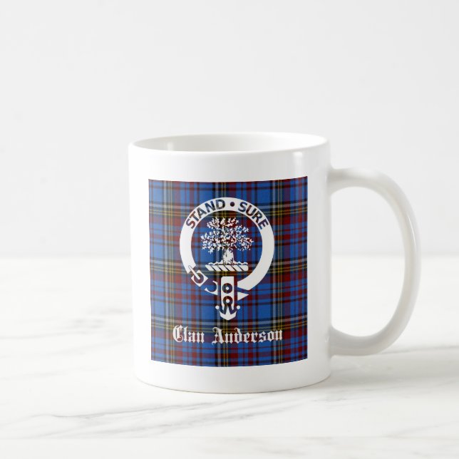 Scottish Klan Andersson Vapensköld & Tartan Kaffemugg (Höger)