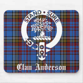 Scottish Klan Andersson Vapensköld & Tartan Musmatta