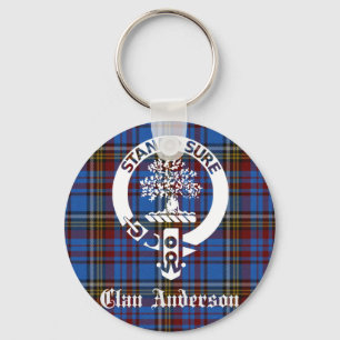 Scottish Klan Andersson Vapensköld & Tartan Nyckelring