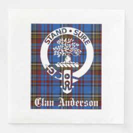 Scottish Klan Andersson Vapensköld & Tartan Pappersservett