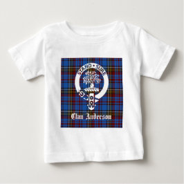 Scottish Klan Andersson Vapensköld & Tartan T Shirt