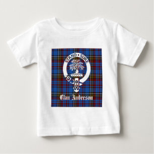 Scottish Klan Andersson Vapensköld & Tartan T Shirt