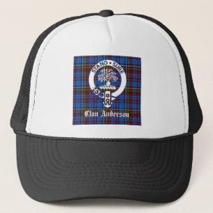 Scottish Klan Andersson Vapensköld & Tartan Truckerkeps